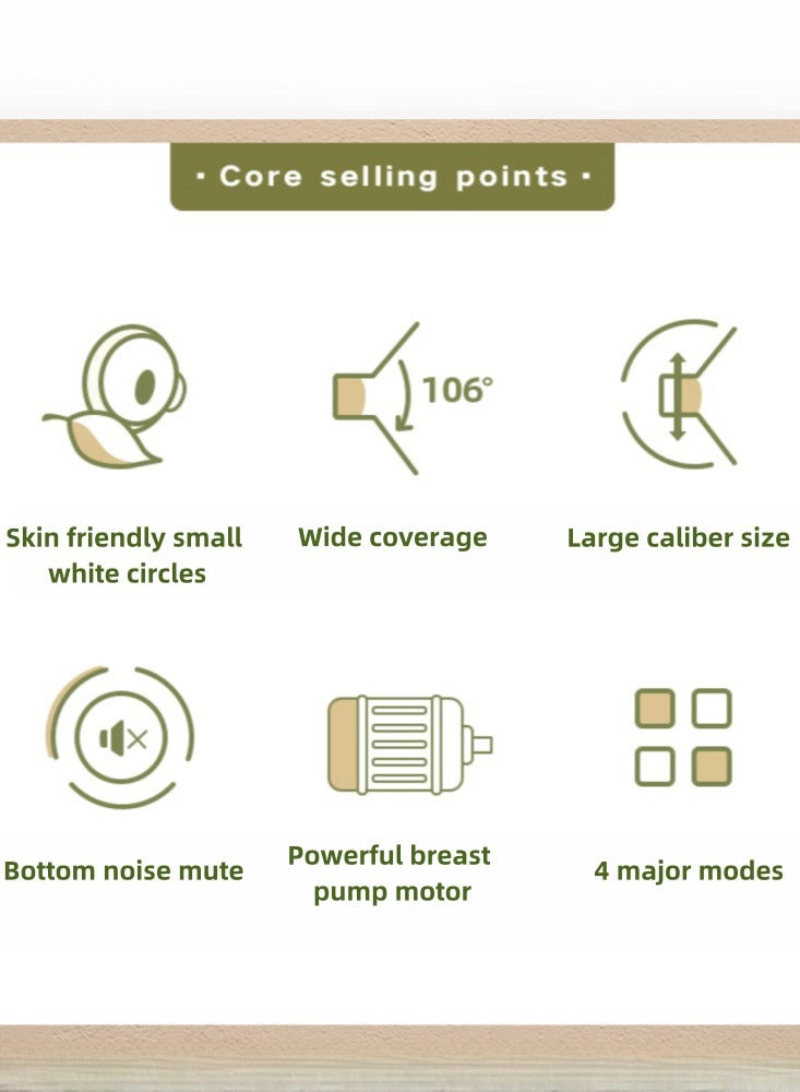 Double sided electric breast pump with intelligent lithium battery for silent massage and high suction milking - Image 2